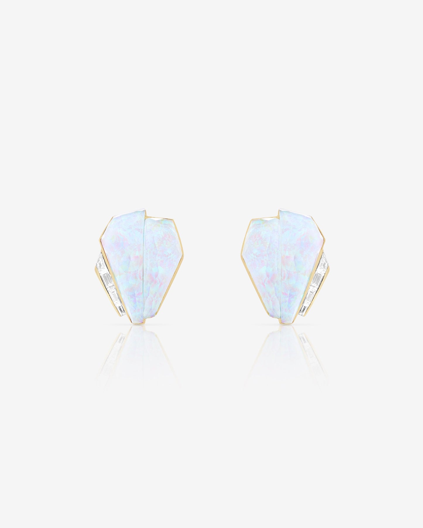 Crystal Haze Shard Cuff Earrings