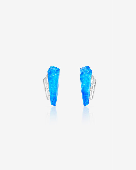 Crystal Haze Shard Slimline Cuff Earrings