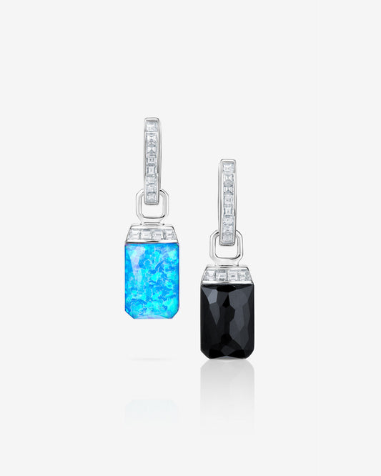 Crystal Haze Tablet Twister Earrings