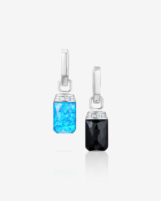 Crystal Haze Tablet Twister Earrings