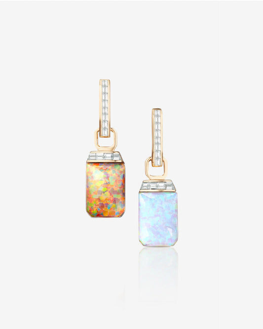 Crystal Haze Tablet Twister Earrings