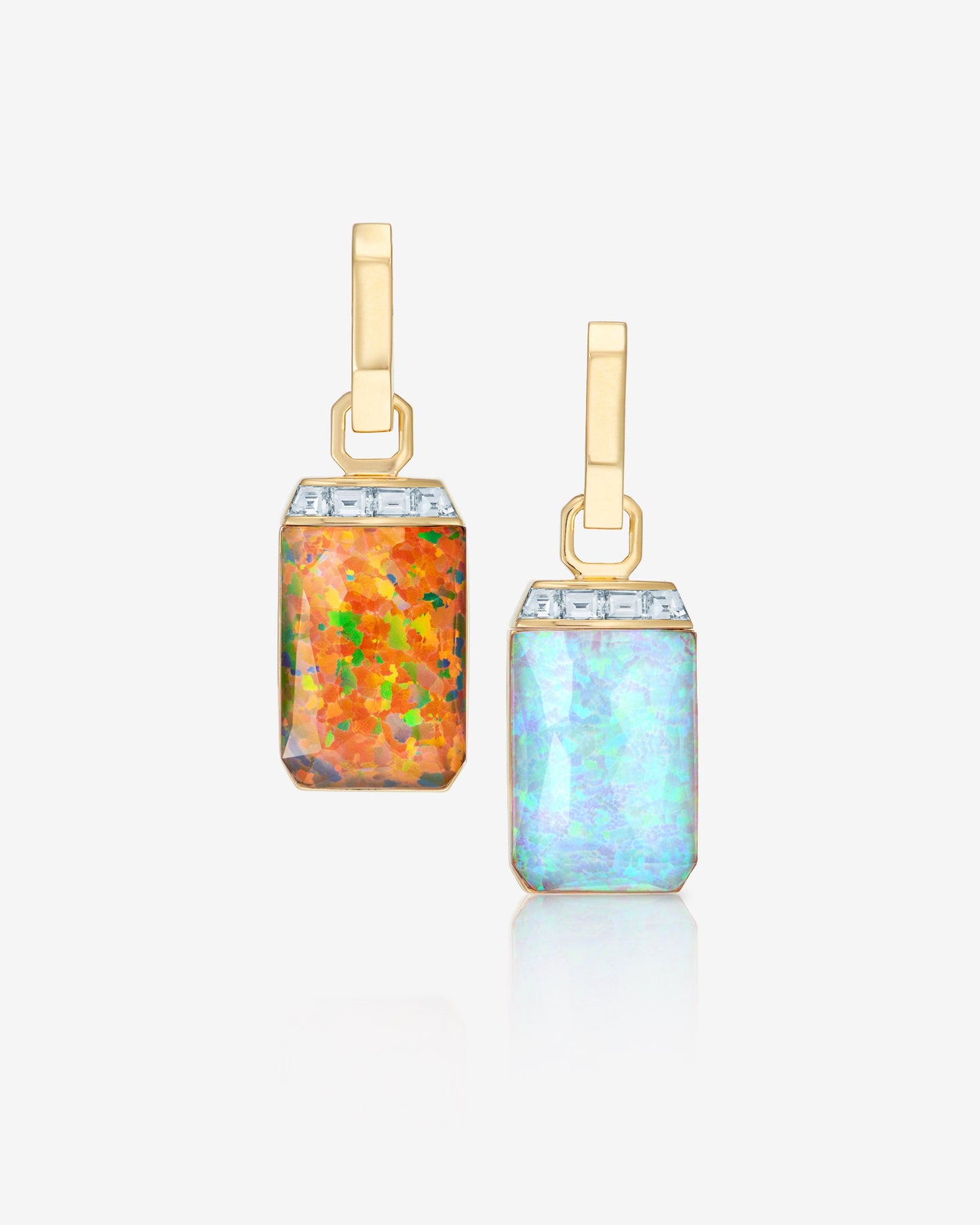 Crystal Haze Large Tablet Twister Earrings