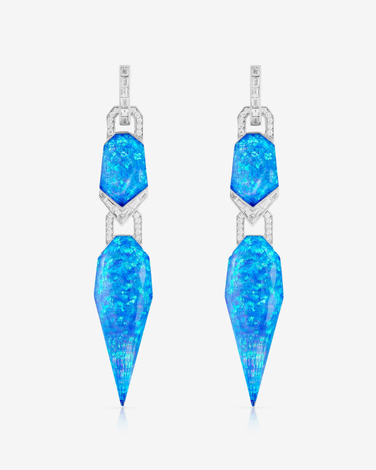 Crystal Haze Shard Threesome Earrings