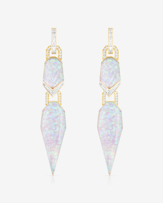 Crystal Haze Shard Threesome Earrings