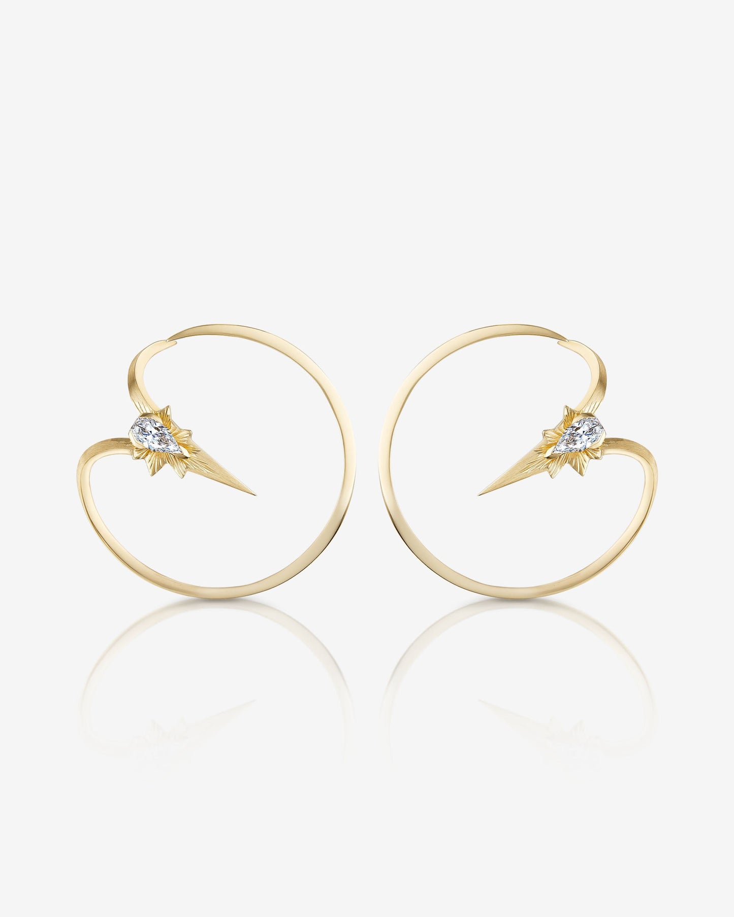 Skydiamond Collision Hoop Earrings - Meteoric