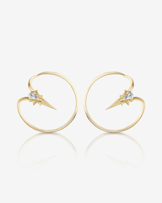 Skydiamond Collision Hoop Earrings - Meteoric