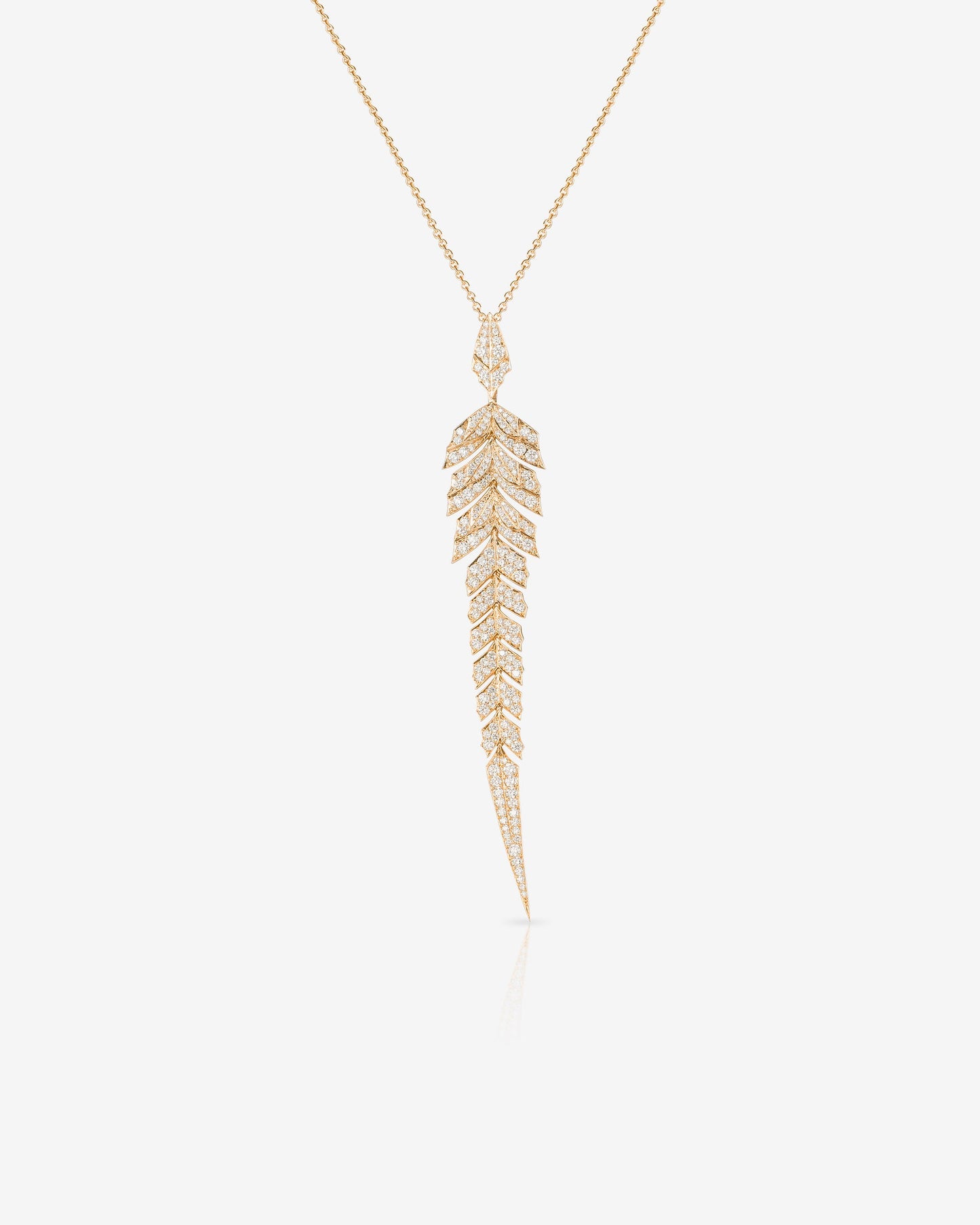 Magnipheasant Tail Feather Long Drop Pendant