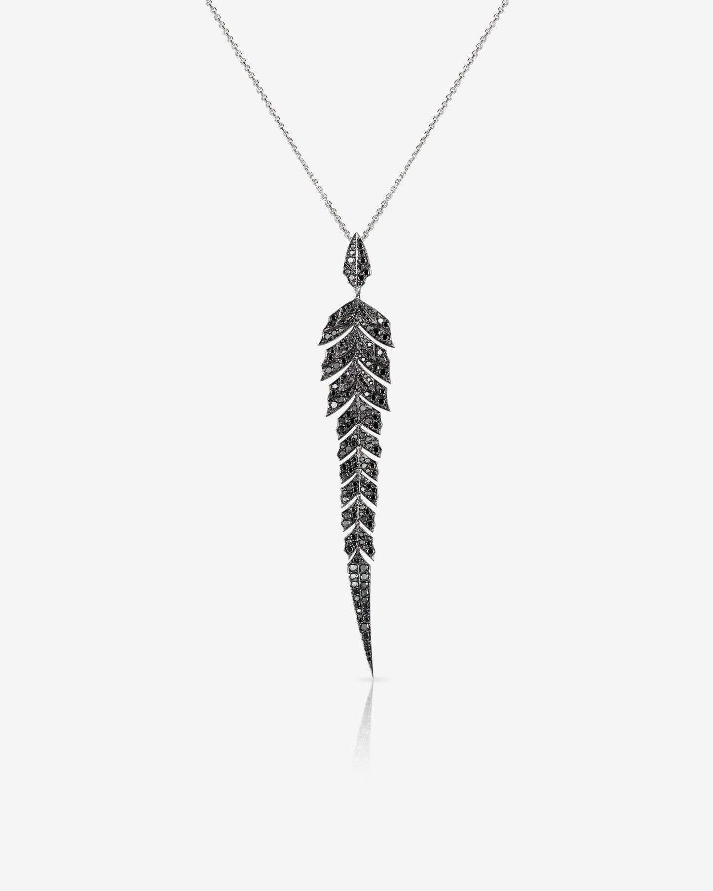 Magnipheasant Tail Feather Long Drop Pendant