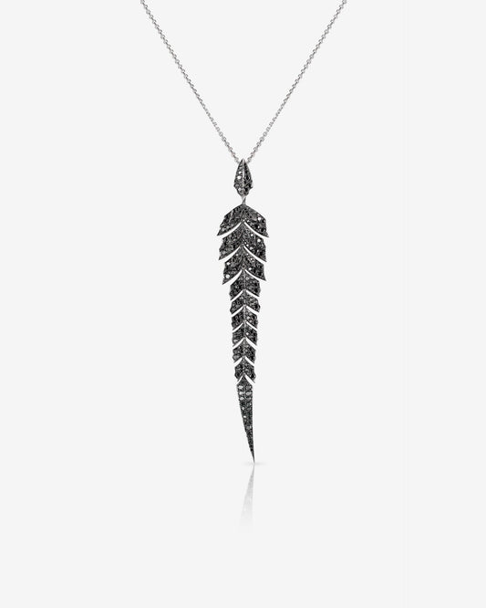 Magnipheasant Tail Feather Long Drop Pendant