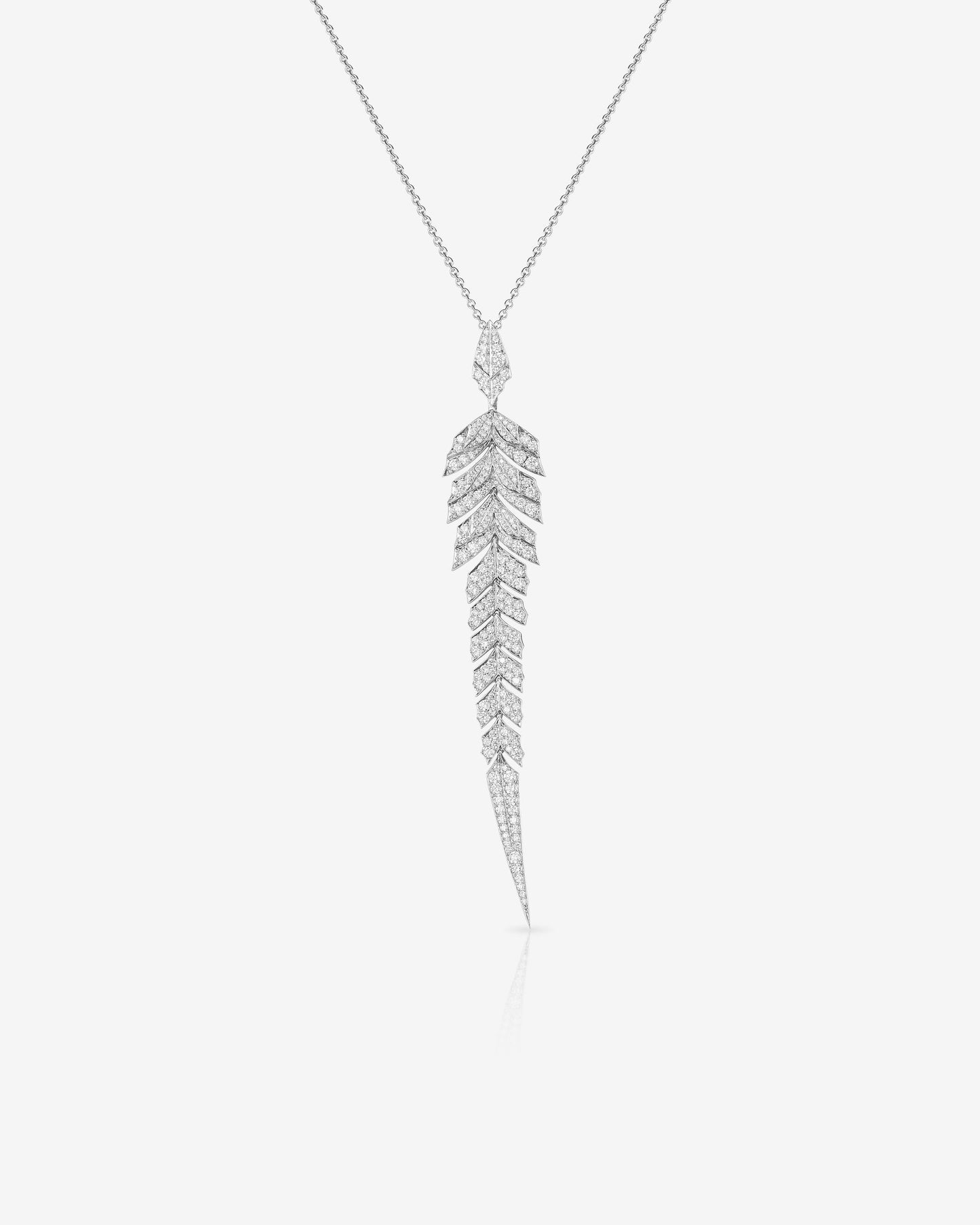 Magnipheasant Tail Feather Long Drop Pendant