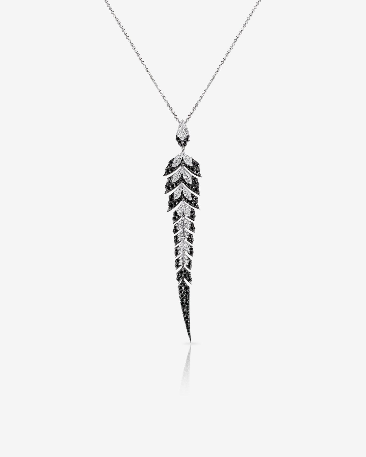 Magnipheasant Tail Feather Long Drop Pendant