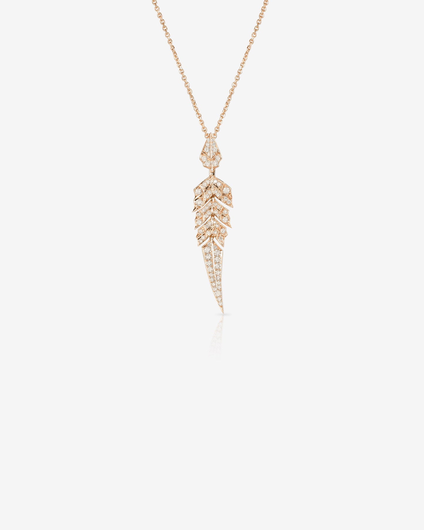 Magnipheasant Tail Feather Drop Pendant