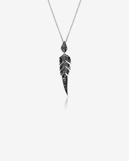 Magnipheasant Tail Feather Drop Pendant