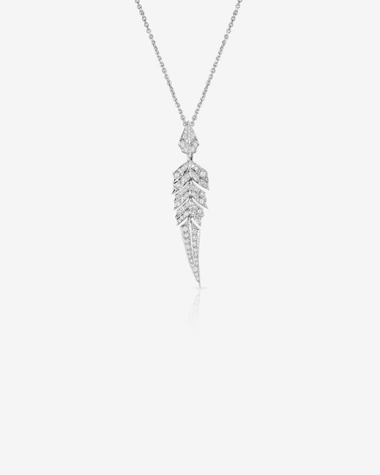 Magnipheasant Tail Feather Drop Pendant