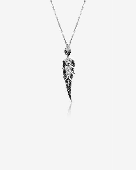 Magnipheasant Tail Feather Drop Pendant