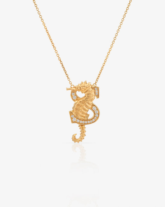 Fish Tales S is for Seahorse Necklace