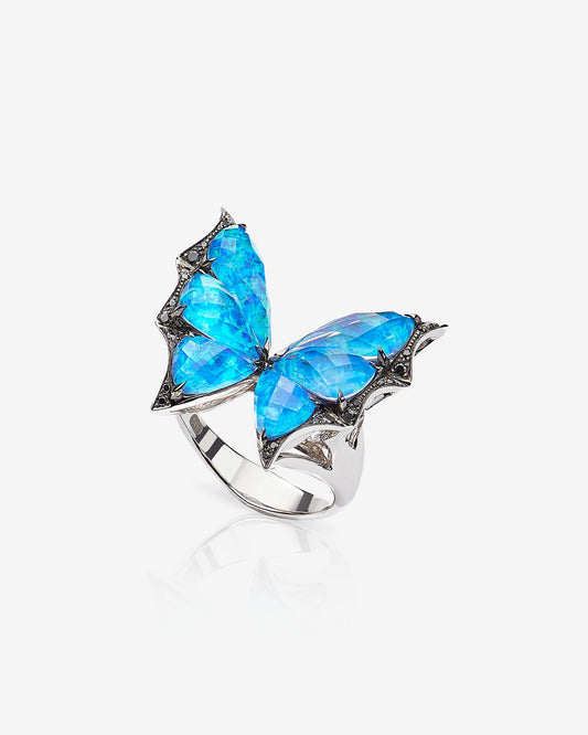 Fly By Night Crystal Haze Small Cocktail Ring