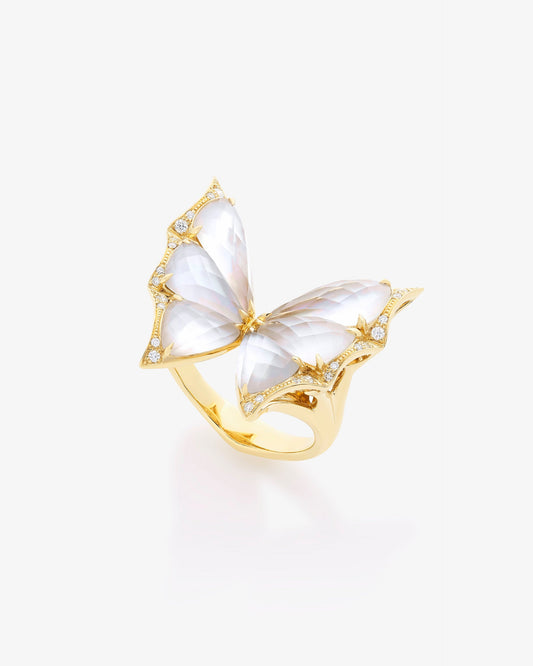 Fly By Night Crystal Haze Small Cocktail Ring