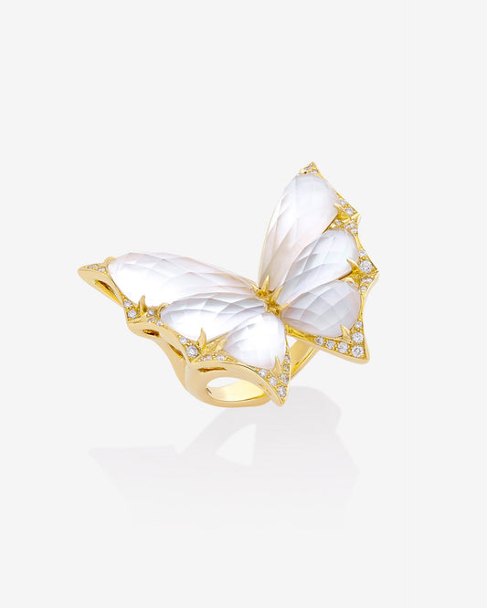 Fly By Night Crystal Haze Large Cocktail Ring