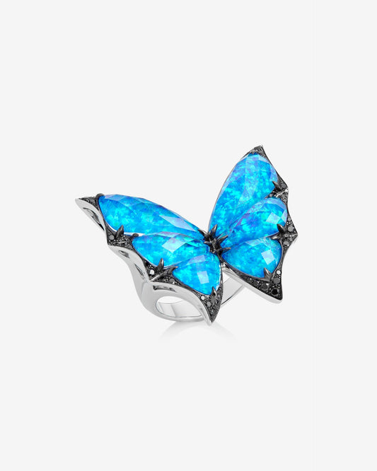 Fly By Night Crystal Haze Large Cocktail Ring