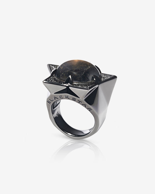 No Regrets Black Sapphire Star Ring