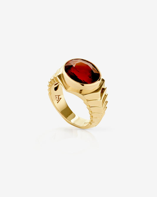 No Regrets Herringbone Signet Ring