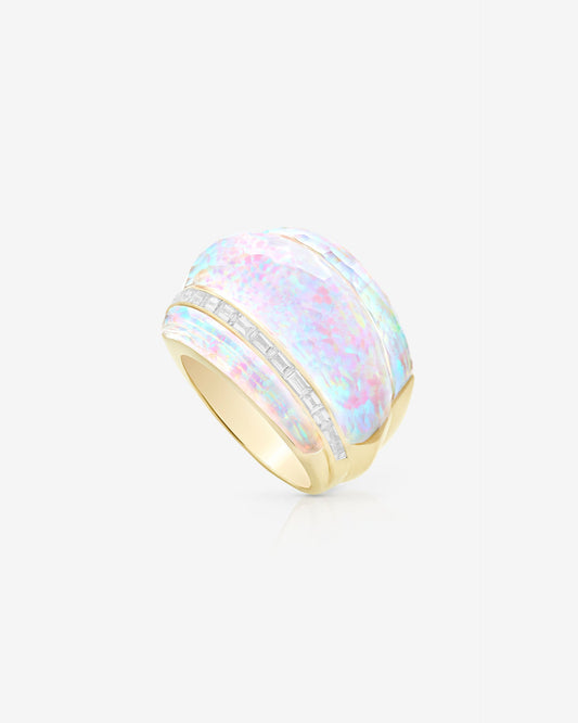 Crystal Haze Amplified Cocktail Ring