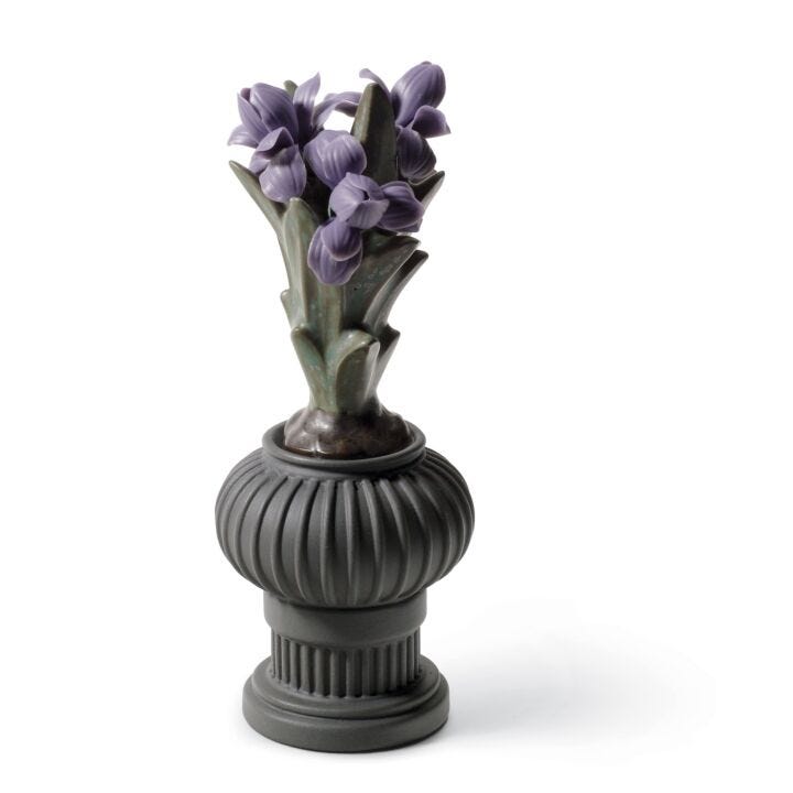 Iris Flowers Pot For Warrior Boy Figurine