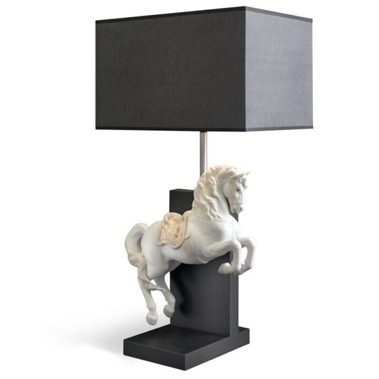 Horse On Courbette Table Lamp