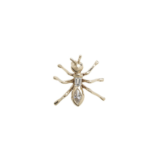 Diamond Ant Stud Earring