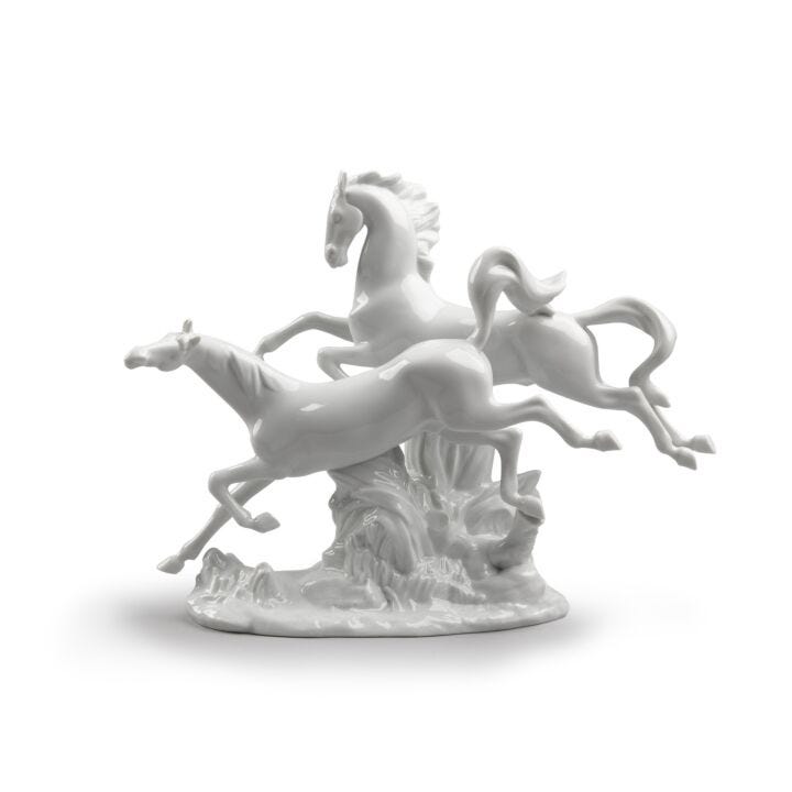 Horses Galloping Figurine