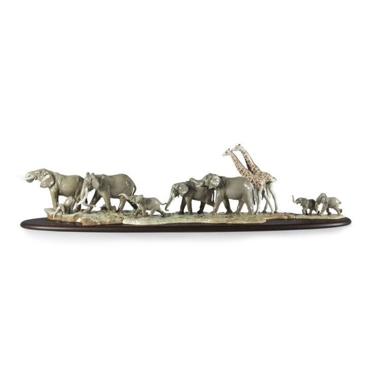 African Savannah Wild Animals Sculpture