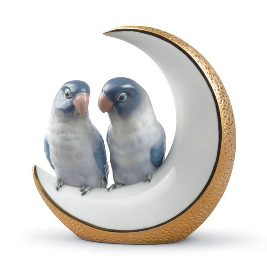 Fly Me To The Moon Birds Figurine