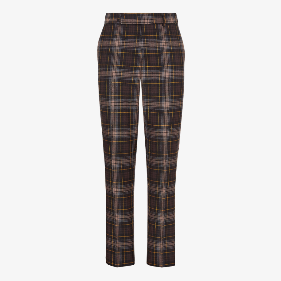 Brown Fendi Tartan Trousers