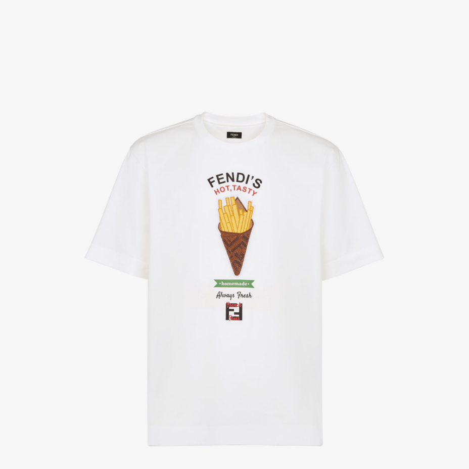 White Cotton Fendilicious T-Shirt