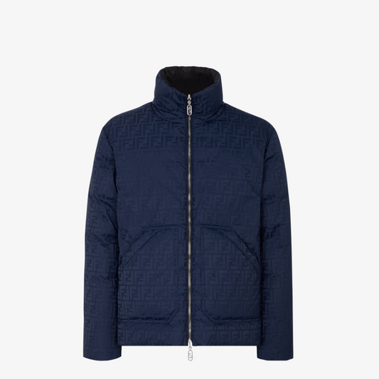 Blue FF Nylon Puffer Jacket