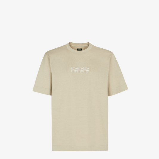 Beige Cotton T-Shirt