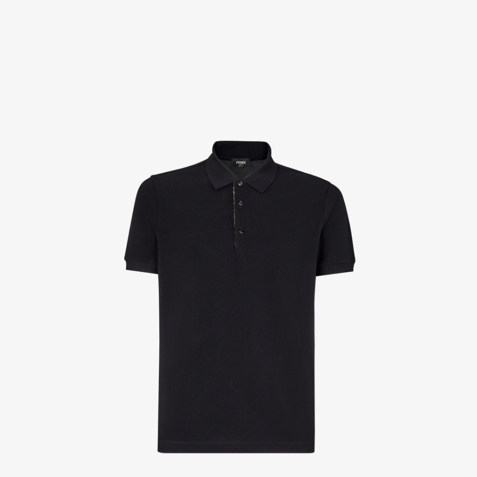 Black Piqué Polo Shirt