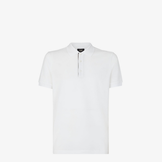 White Piqué Polo Shirt