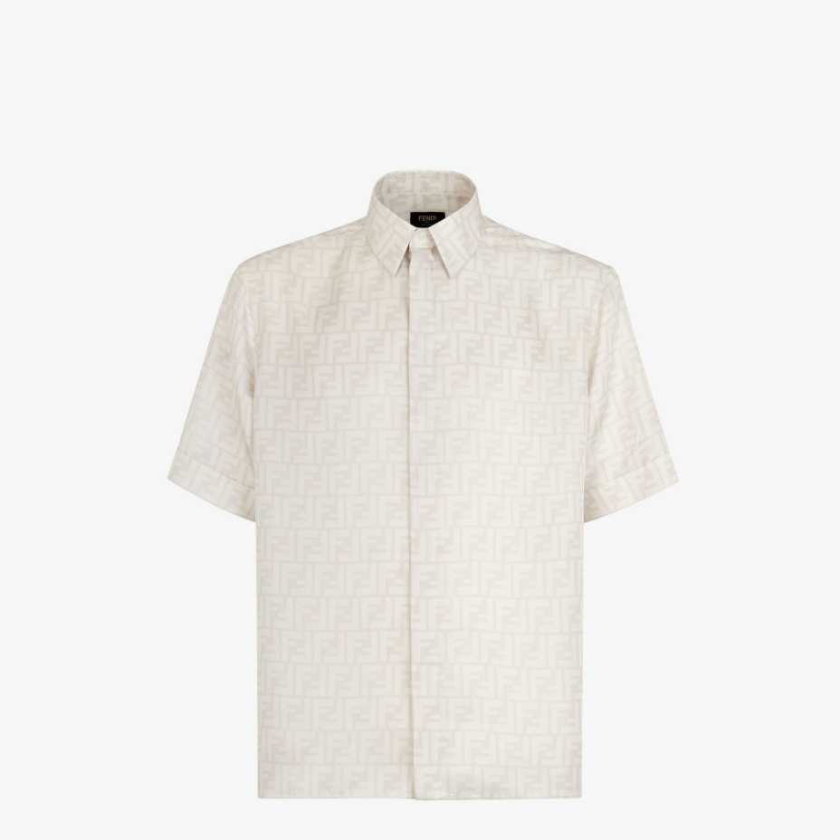 White FF Silk Shirt