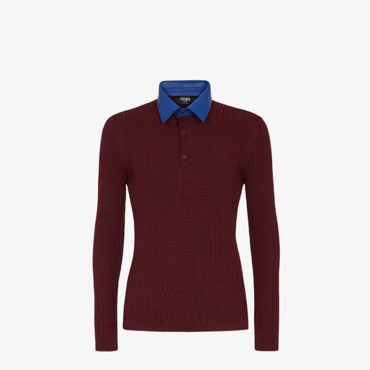 Red Wool Polo Shirt