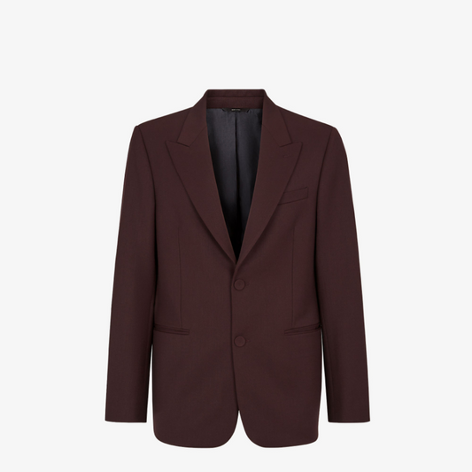 Burgundy Wool Blazer