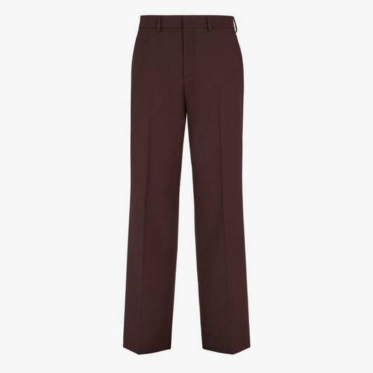 Burgundy Wool Trousers