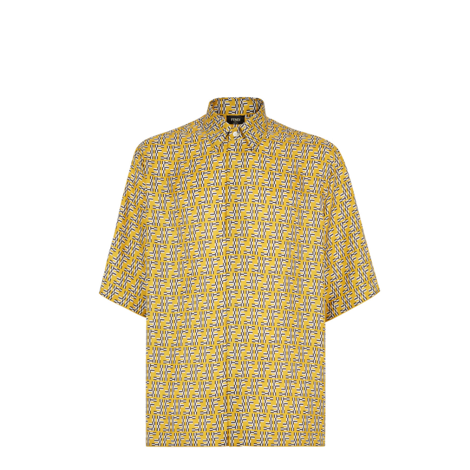 Yellow FF Labyrinth Silk Shirt