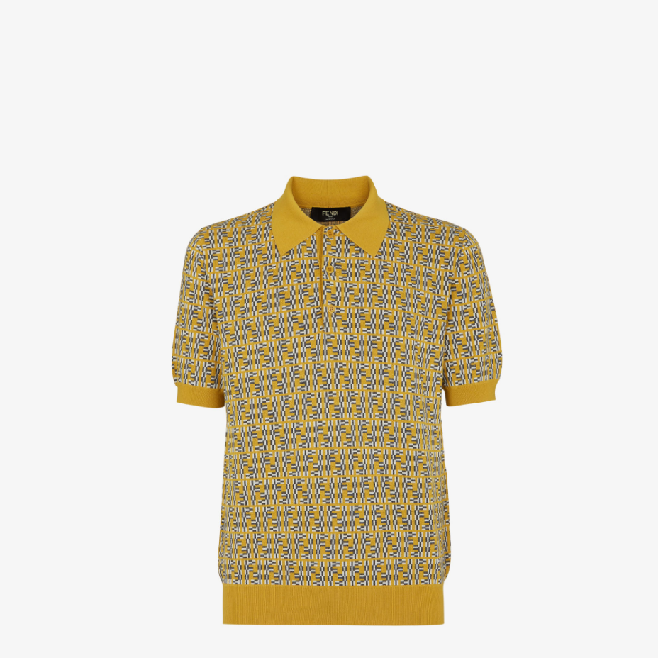 Yellow FF Labyrinth Wool Polo Shirt