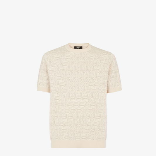 Beige FF Labyrinth Wool Jumper