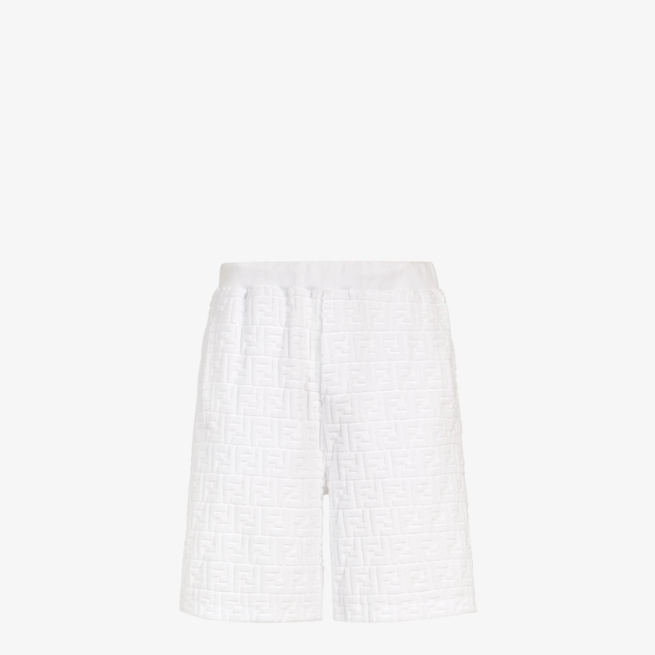 White FF Terry Shorts