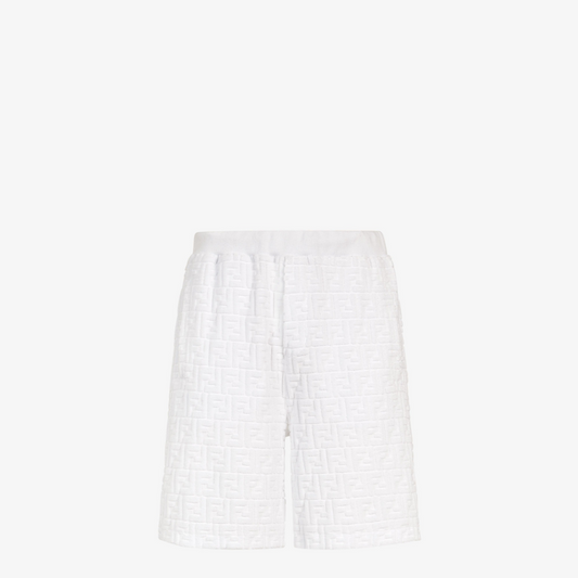 White FF Terry Shorts