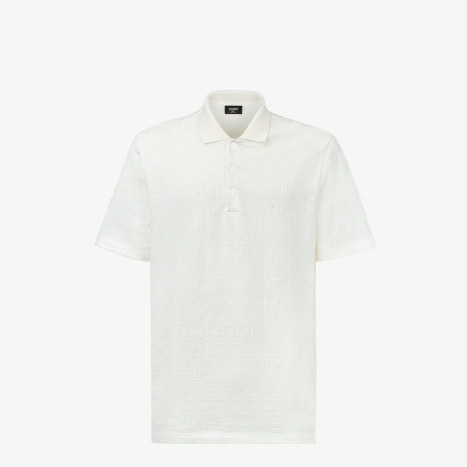 White FF Piqué Polo Shirt