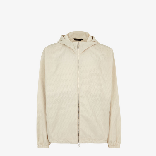 White Micro FF Nylon Windbreaker Jacket